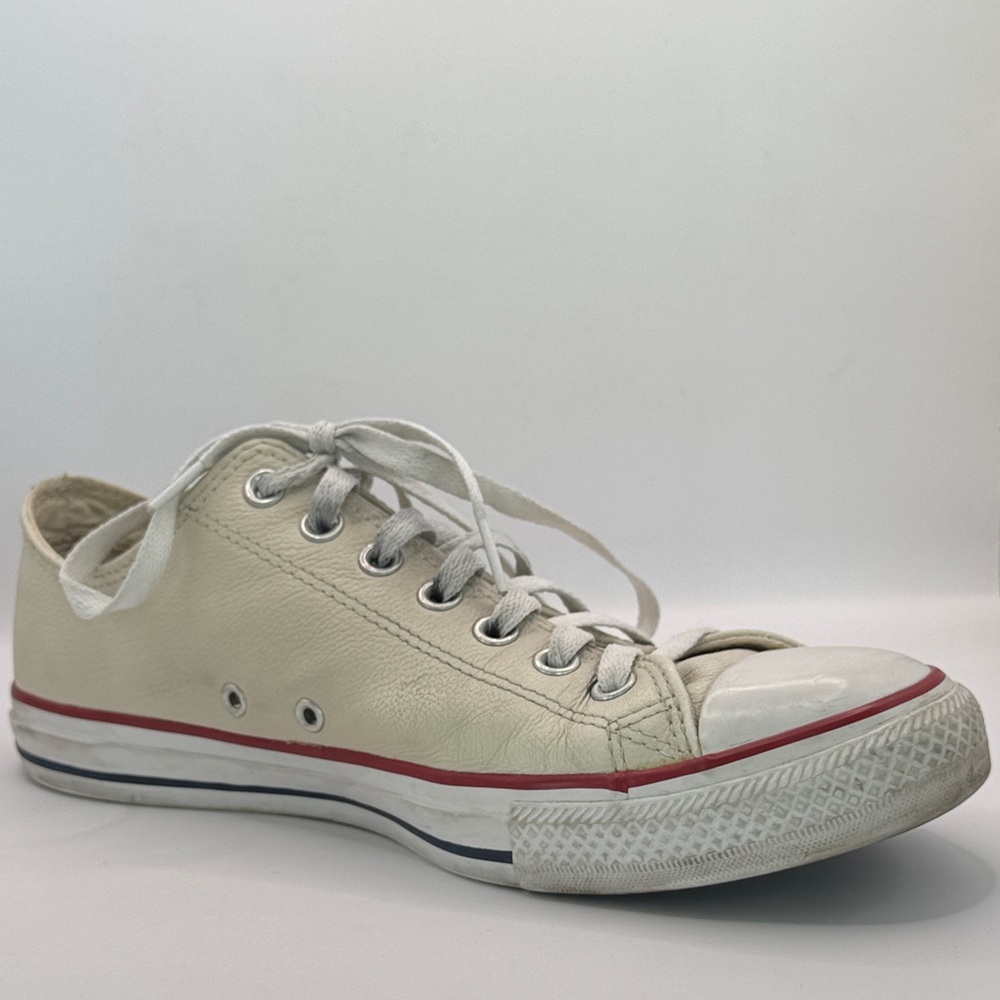 CONVERSE™️ Men's Sz 9.5 White Leather Chuck Taylor 70 Low Sneakers